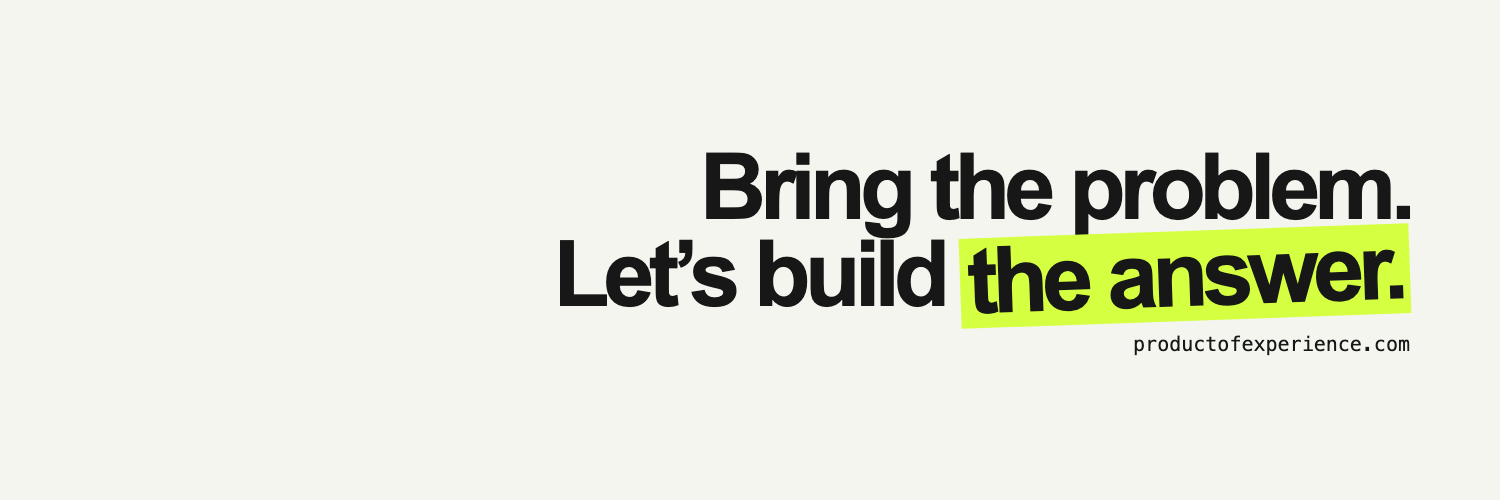 X header banner: Bring the problem. Let’s build the answer.